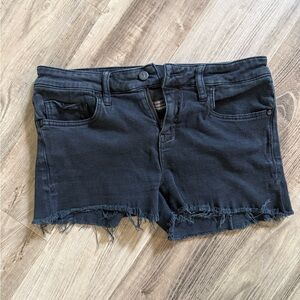 Anthropologie Pilcro Black Frayed Hem Denim Shorts